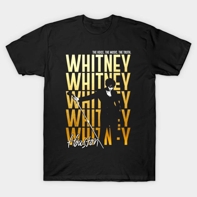 Whitney Houston Vintage 80s 90s Retro T-Shirt by Garza Arcane